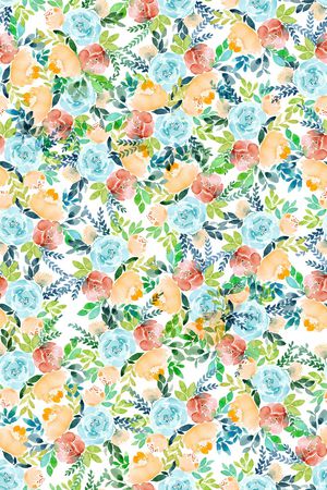 抽象花卉印花华亿平台图片