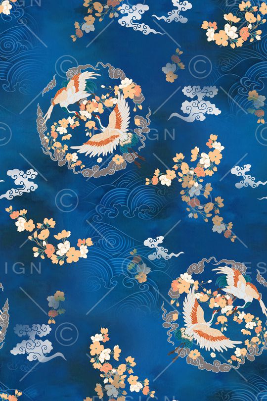 中国风印花华亿平台图片