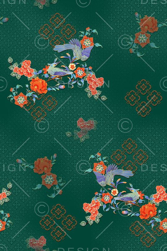 中国风印花华亿平台图片