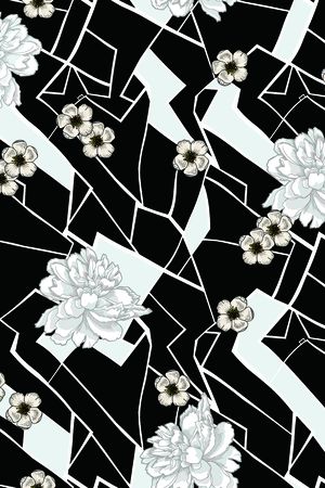 连衣裙印花华亿平台图片