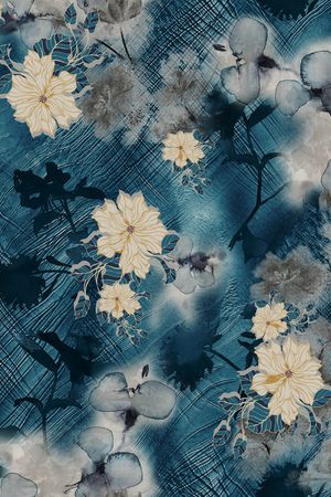 连衣裙印花华亿平台图片