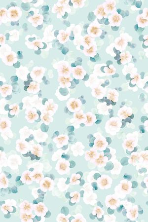 清爽底花卉印花华亿平台图片