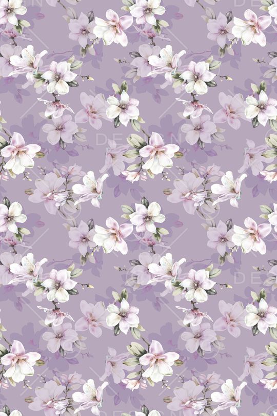 清爽底花卉印花华亿平台图片