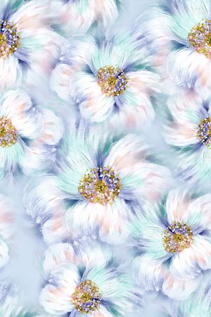 清爽底花卉印花华亿平台图片