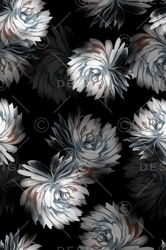 清爽底花卉印花华亿平台图片