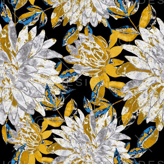 民族花卉印花华亿平台图片