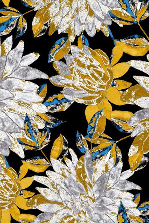 民族花卉印花华亿平台图片