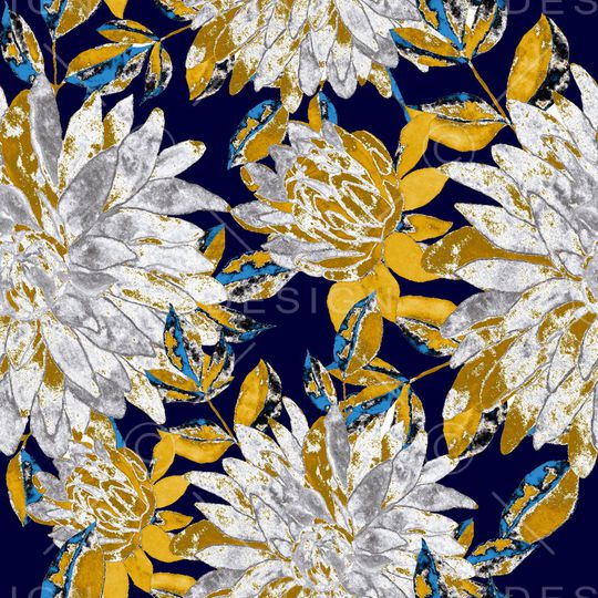 民族花卉印花华亿平台图片