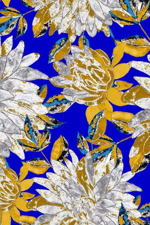 民族花卉印花华亿平台图片