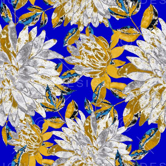 民族花卉印花华亿平台图片