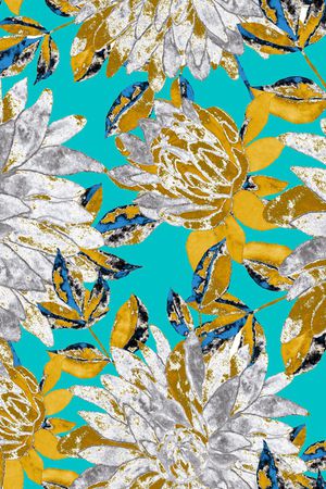 民族花卉印花华亿平台图片