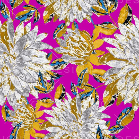 民族花卉印花华亿平台图片