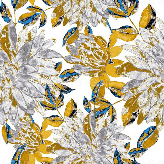 民族花卉印花华亿平台图片