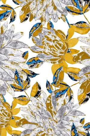 民族花卉印花华亿平台图片