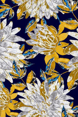 民族花卉印花华亿平台图片