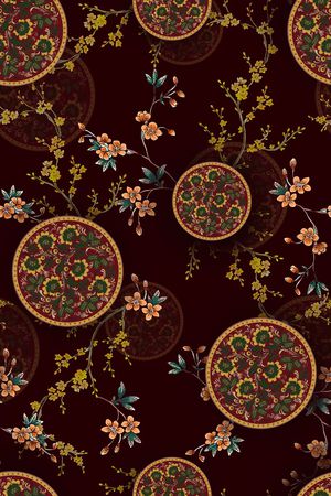 传统纹样印花华亿平台图片