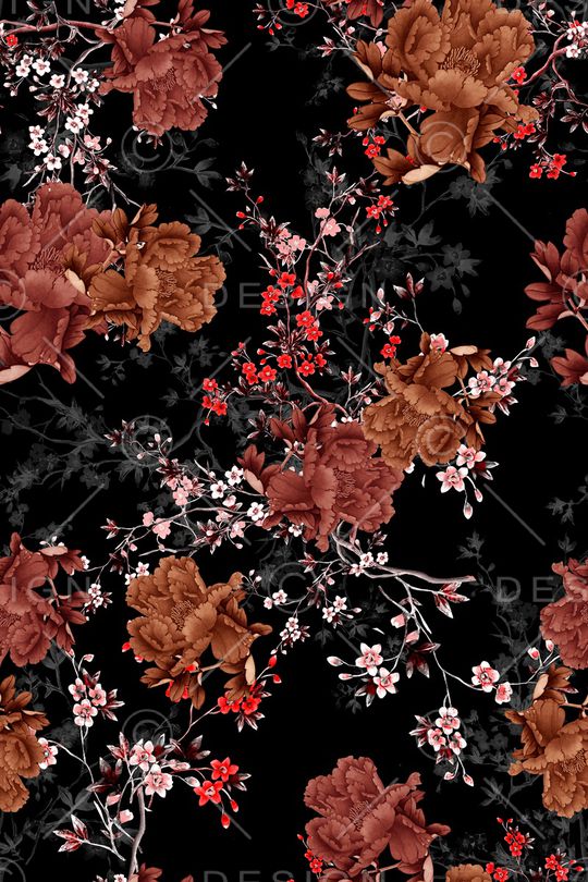 花卉印花华亿平台图片