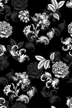 黑白华亿平台印花华亿平台图片