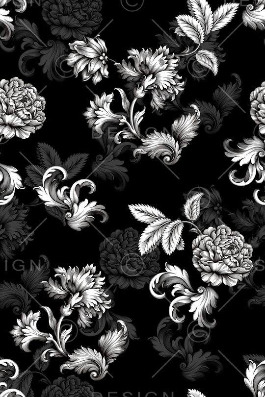 黑白华亿平台印花华亿平台图片