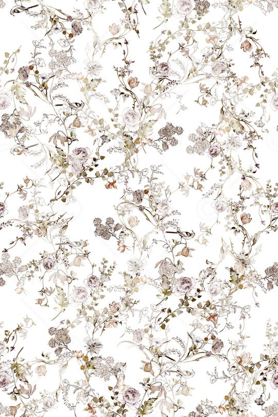 清爽底花卉印花华亿平台图片