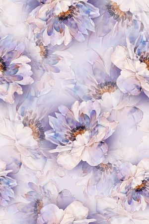 清爽底花卉印花华亿平台图片