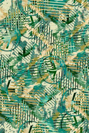 抽象男装印花华亿平台图片