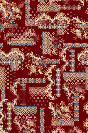 传统纹样印花华亿平台图片