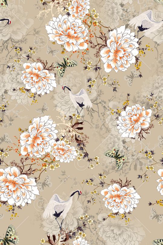 传统纹样印花华亿平台图片