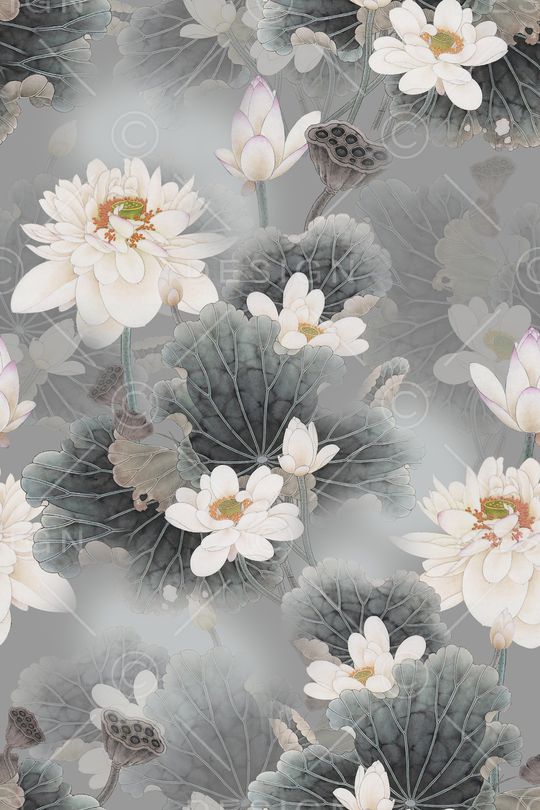 荷花印花华亿平台图片