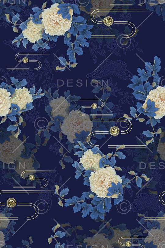 花卉印花华亿平台图片