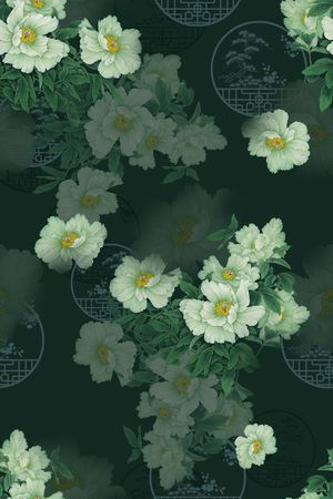 花卉印花华亿平台图片