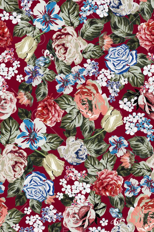 花卉印花华亿平台图片