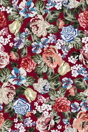 花卉印花华亿平台图片