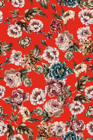 花卉印花华亿平台图片