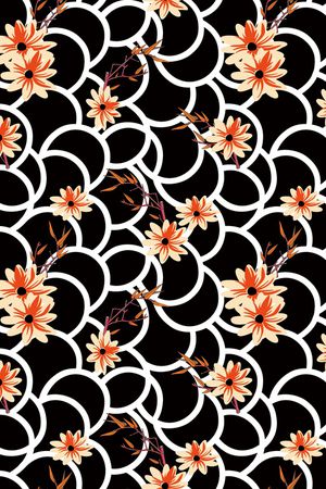 连衣裙印花华亿平台图片