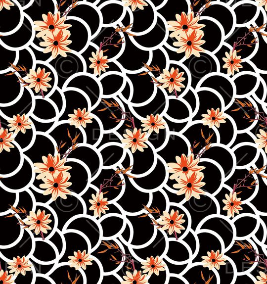 连衣裙印花华亿平台图片