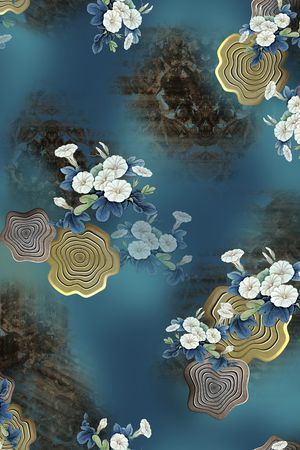 连衣裙印花华亿平台图片