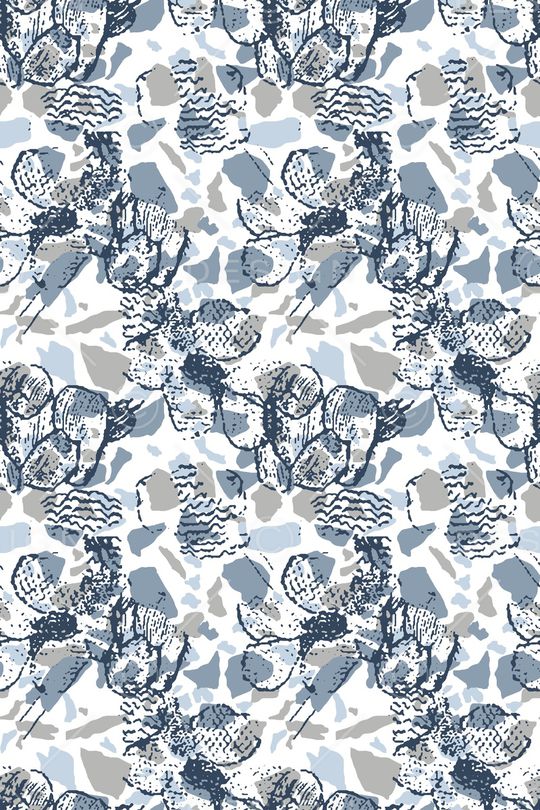 几何花卉印花华亿平台图片