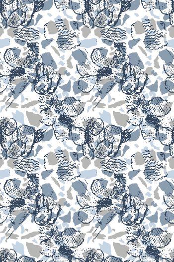 几何花卉印花华亿平台图片