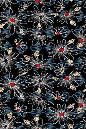 抽象花卉印花华亿平台图片