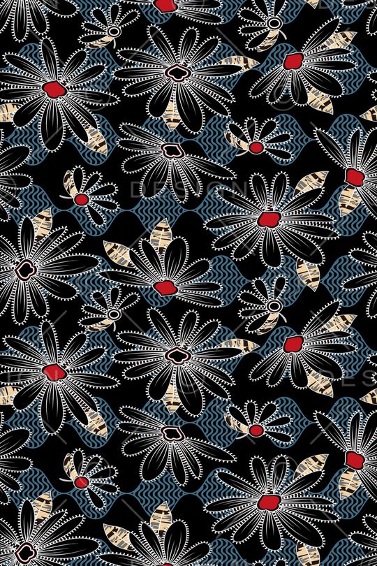 抽象花卉印花华亿平台图片