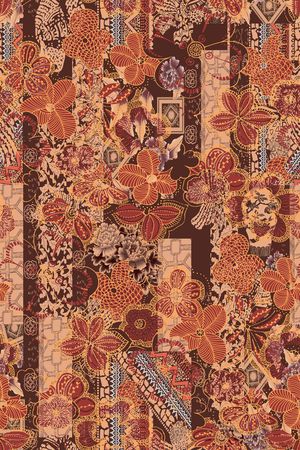 抽象花卉印花华亿平台图片