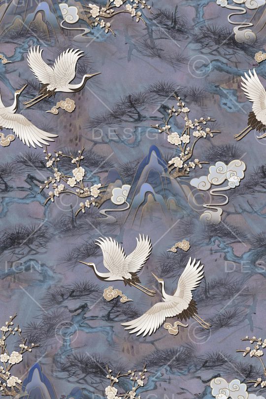 中国风印花华亿平台图片