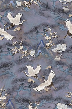 中国风印花华亿平台图片