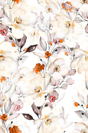 清爽底花卉印花华亿平台图片