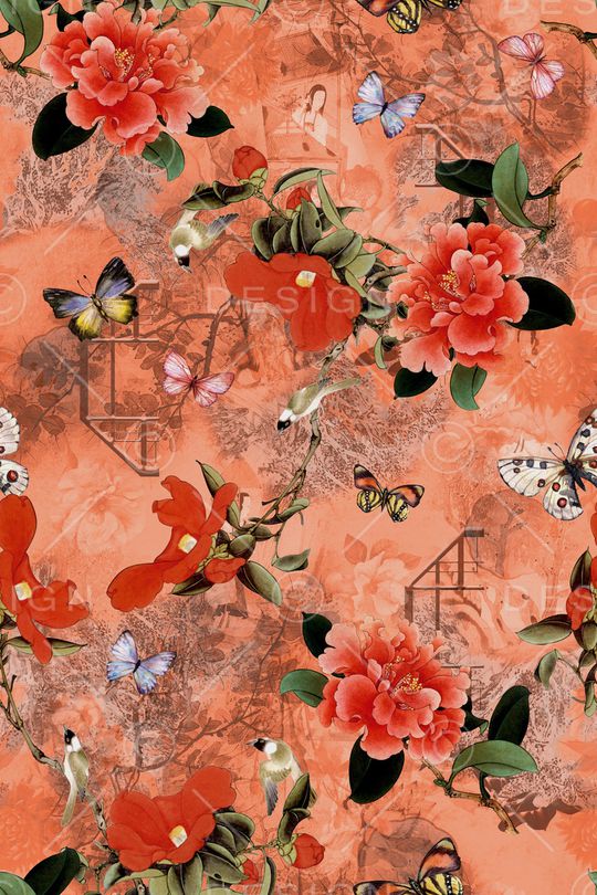 花卉印花华亿平台图片