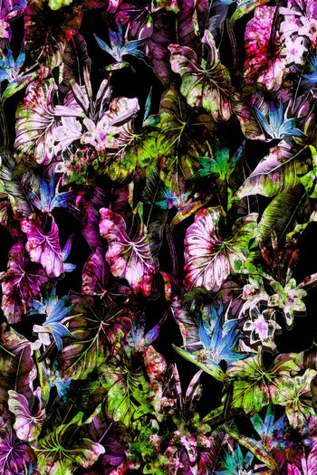 绿植树叶印花华亿平台图片