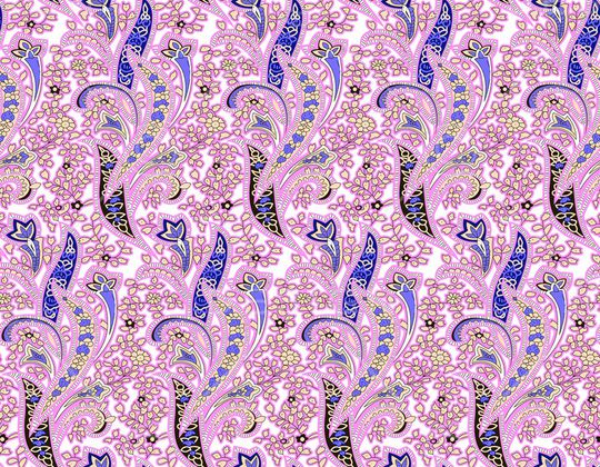 清爽底花卉印花华亿平台图片