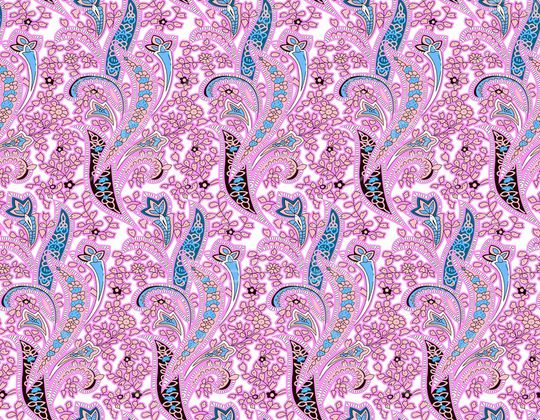 清爽底花卉印花华亿平台图片