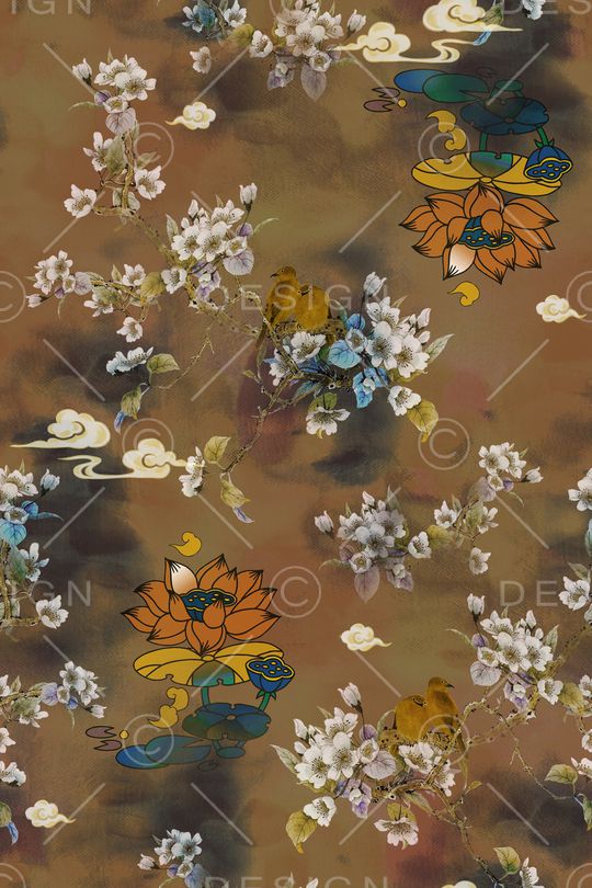 中国风印花华亿平台图片